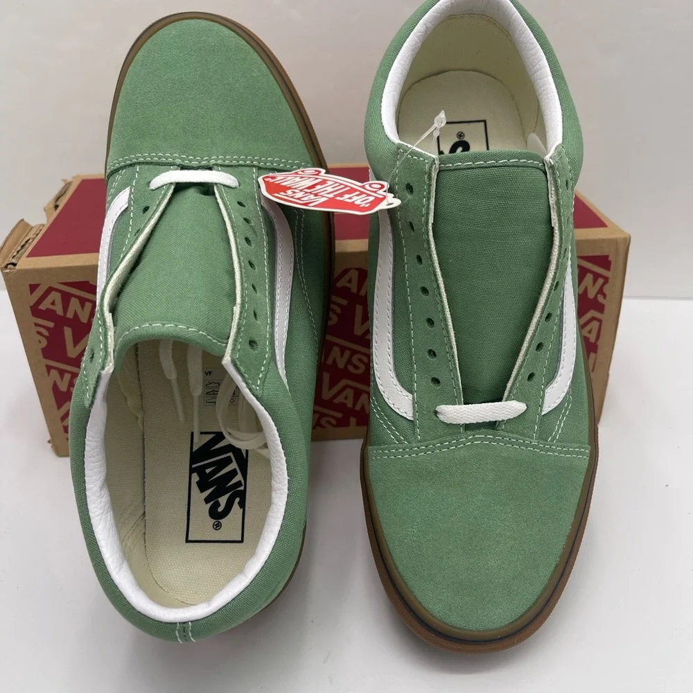 Vans Men’s Old Skool (Gum) Basil/True White Sneakers VN0A38G19M0